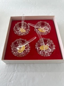 DE COLECCIÓN 24% pbo CRISTAL DE PLOMO CON ALEMANIA Sal Dip juego de 4 caja original - Imagen 1 de 11