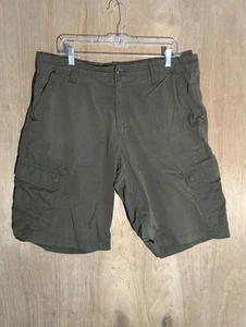 marmot cargo shorts mens size 36 flat front outdoor dark green - Picture 1 of 13