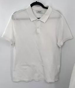 Dondup mens white short sleeves cotton polo shirt sz L - Picture 1 of 5