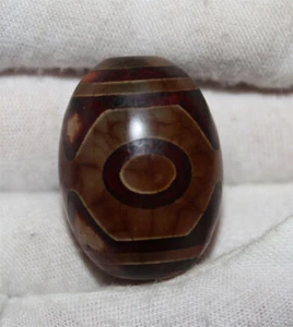 Precioso especial raro tibetano puro antiguo ágata Dzi *3 ojos* abalorio 82012 - Imagen 1 de 7