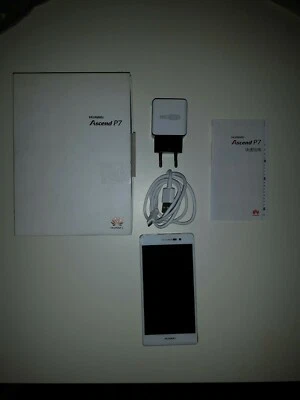 Smartphone Huawei Ascend P7, 16GB, bianco Dual SIM + scatola originale + C.Batt. - Immagine 1 di 4