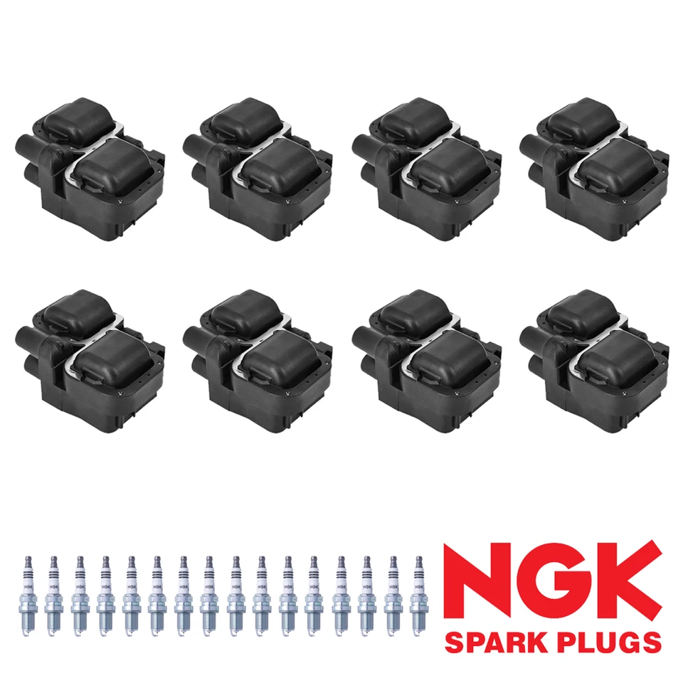 8 Ignition Coil & 16 NGK Iridium Spark Plugs for 05-06 Mercedes-Benz C55 AMG - Image 1 of 1