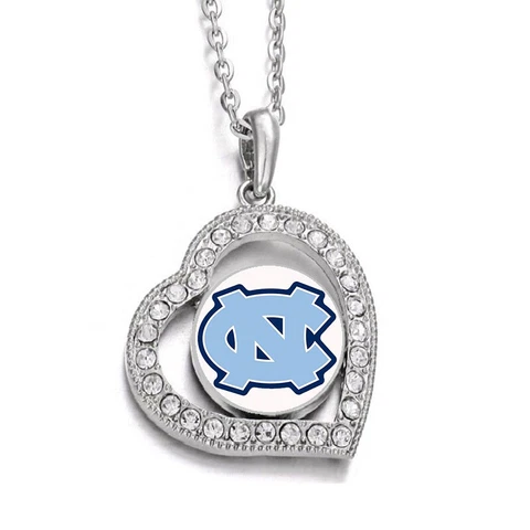 Special North Carolina Tar Heels Womens Sterling Silver Link Chain Necklace D19W Cover