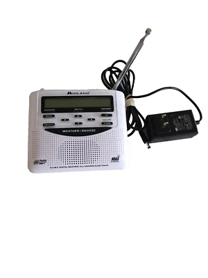 ⭐️Midland All Weather Alert Radio Alarm Clock Battery Backup - NOAA WR-120EZ⭐️ - Image 1 of 4