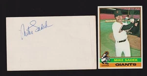 Mike Sadek ( Debut 1973 ) SF GIANTS SIGNED AUTOGRAPH AUTO 3x5 INDEX COA - Picture 1 of 1