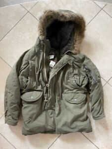 NWT Abercrombie & Fitch Vintage Teen boys army coat Jacket Size L