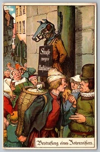 1910s E Nister Punishment For A Dirty Offender German AS DB Postcard L5 - Picture 1 of 2