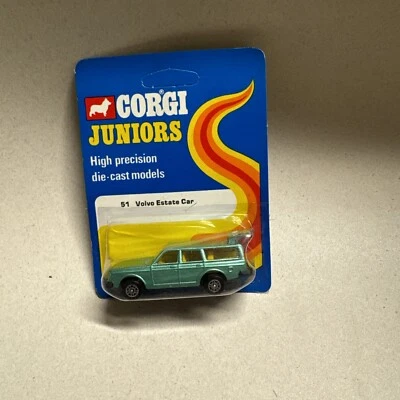 RARE Vintage Corgi Juniors Volvo 245 DL Green Diecast Car 1/64  - Image 1 of 4
