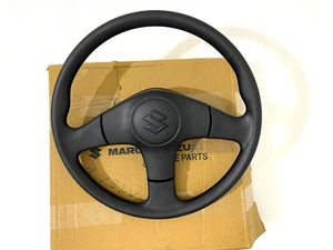 Steering Wheel With Horn Button Black Color Suzuki Samurai SJ410 SJ413 Jimny - Picture 1 of 7