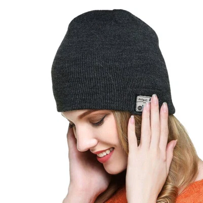 Bluetooth 5.0 Headset Warm Smart Beanie Hat Sports Cap Music Headphone Speaker - Image 1 of 4