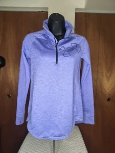 Official Under Armour Brand Girl's Purple High Collar 1/4 Zip Jacket Size XL  - Picture 1 of 3