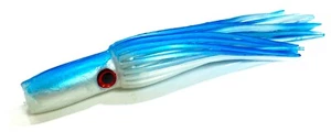 Esca Trolling Pesca Non Attrezzata Jr Soft Range 5,5" Blu/Bianco Confezione da 5 - Foto 1 di 2