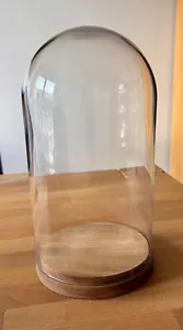Glasglocke mit Holzboden für Deko - Bild 1 von 1