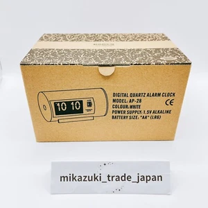 TWEMCO PENCO Schreibtisch Flip Uhr AP-28 JF064 weiß mit Analog Nostalgie Japan limitiert - Bild 1 von 13