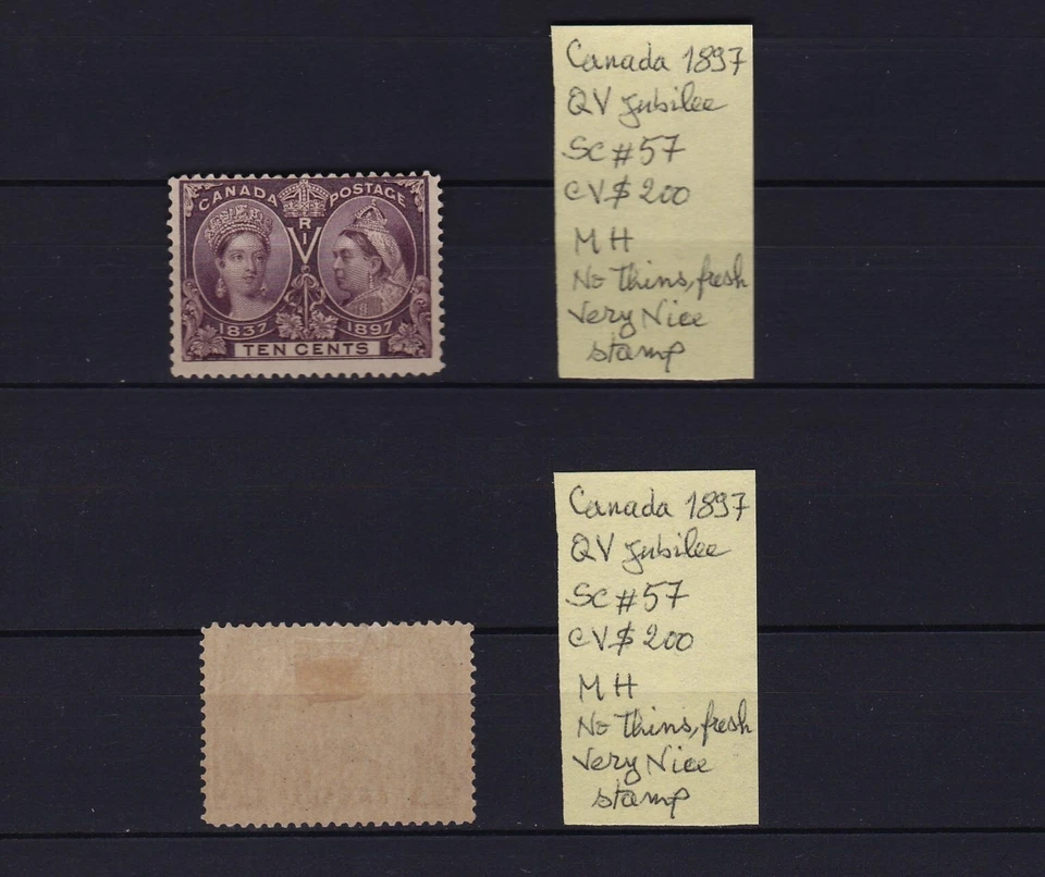 B678-CANADA 1897 VICTORIA JUBILEE 10c. SC#57 CV$200 MH very fresh & full gum - Photo 1/1