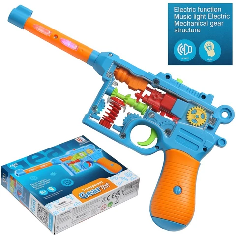 Beautiful Space Gear Gun Toy, Mauser C96 Pistol, Sounds & Lights, 12 Inches Cover