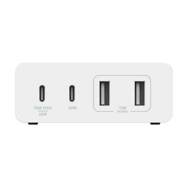 Belkin WCH010DQWH 4-Ports 108W GaN USB-C Charger - White