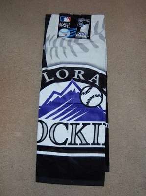 COLORADO ROCKIES MLB EMBLEMA DE BÉISBOL ESTILO TOALLA DE PLAYA DE BAÑO LIGERA Foto 1 de 4