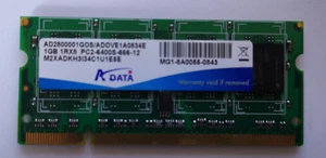 ADATA 1GB PC2-6400-666-12 Laptop RAM AD2800001GOS - Picture 1 of 2