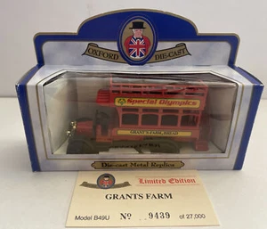 Oxford Die-Cast Metal Replica Grants Farm Double Decker Bus # B49U Limited Ed - Picture 1 of 5