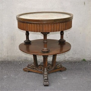 Table / guéridon En Bois Et tissu peint , Art Déco, XXème Siècle - Picture 1 of 14