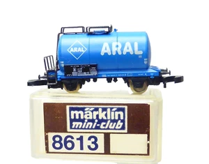 Z Scale Marklin Mini-Club 8613 ARAL Tank Car DB (light blue) - Picture 1 of 4