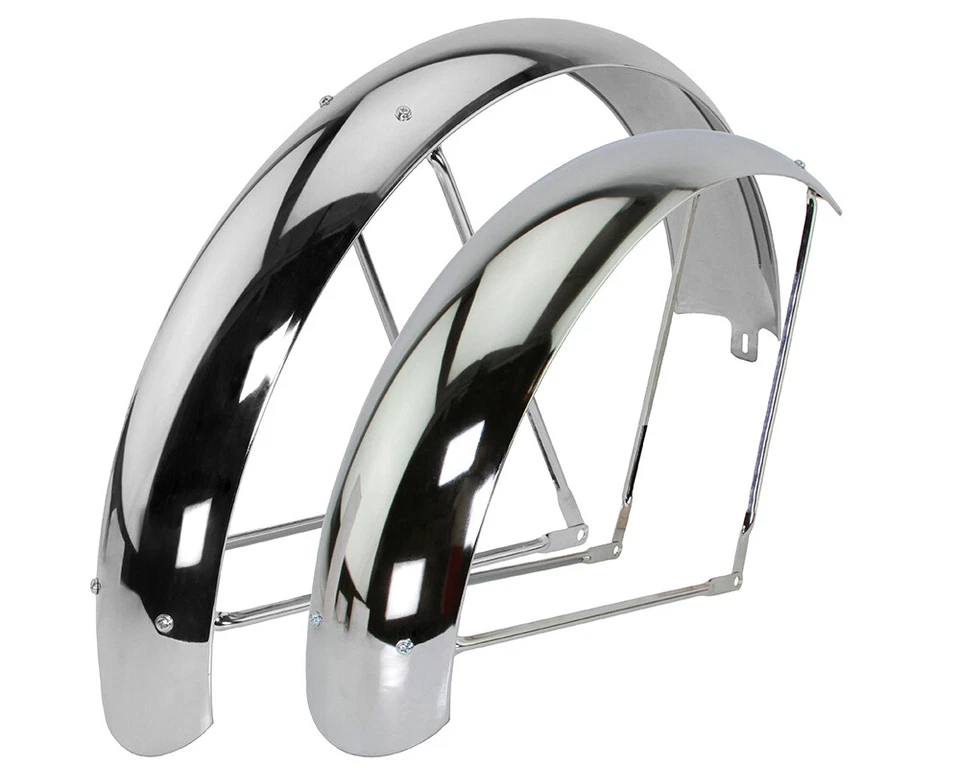 Juego de guardabarros cromados FAT para bicicletas Cruiser de 26" x 4,0 ruedas/neumáticos Foto 1 de 1