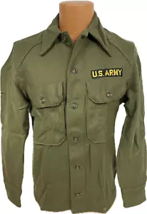 Original Vintage US Army 1956 Wollkampfshirt klein Koreakrieg Ära grün OG-108 - Bild 1 von 3