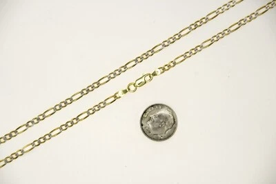 Cadena de collar FIGARO enchapada en oro de 14k sobre plata de ley 925 corte diamante Foto 1 de 3