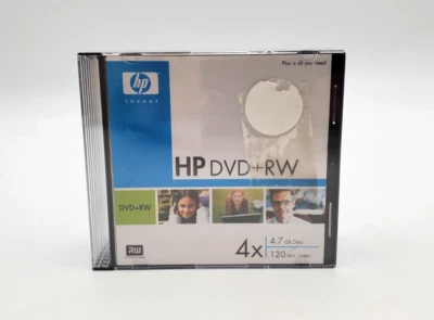 HP Invent DVD+RW 4X 4.7GB Data 120 Min Video 10 Pack DW00021M New Sealed - Image 1 of 4