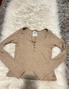 Top manica lunga marrone chiaro taglia:S - Foto 1 di 1