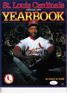 Ozzie Smith autographed St. Louis Cardinals 1993 Yearbook JSA Gold Gloves cover - Picture 1 of 1