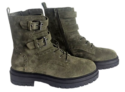 Новый Chelsea фиолетовый кожаный замши боя ботинки женщин 9,5 зеленый мотоциклиста готики панк - Изображение 1 из 4