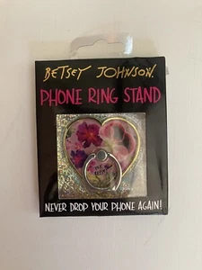 Betsey Johnson Phone Ring Stand, NIB Floral Heart ❤️ 🌸💐 - Picture 1 of 2