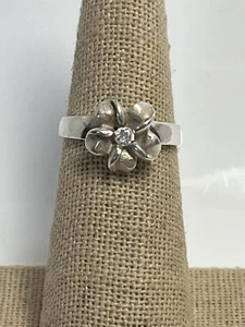 Sterling Silber Hawaii Plumeria Ring Größe 6,5 - Bild 1 von 6