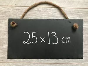 Handmade natural slate chalkboard blackboard wedding sign message board 25x13cm - Picture 1 of 4