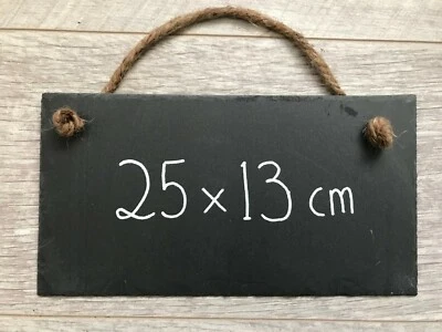 Handmade natural slate chalkboard blackboard wedding sign message board 25x13cm - Image 1 of 4