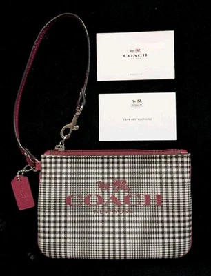 Coach New York Peyton Glen Plaid Wristlet NWOT F52142 - Image 1 of 4