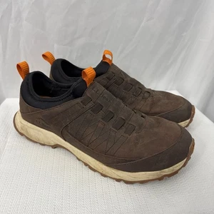 LL Bean Shoes Mens Size 14 Trailfinder Vibram Brown Leather Slip On Sole Hiking - Bild 1 von 9