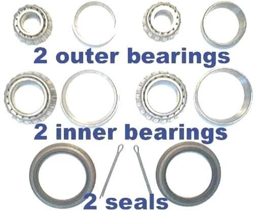 4 cojinetes de rueda delantera y 2 sellos Chevrolet 1964 - 1974 Chevy II, Nova Foto 1 de 1
