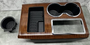 2009-2014 Ford F-150 F150 Center Console Cup Holder Shifter Bezel OEM woodgrain - Picture 1 of 19