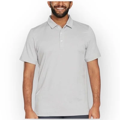 NWT Kirkland Signature Mens Performance Polo Shirt  Medium  Light Gray - Image 1 of 4