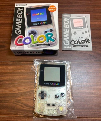 Nintendo Game Boy Color clear Tested Very rare good condition w/Box instructions - Image 1 of 4
