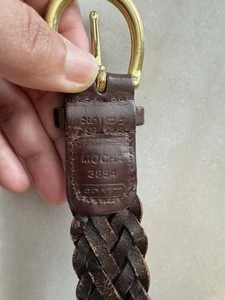 Coach Vintage Mocha Braided Leather Belt 02 Classic Belt - Picture 1 of 8