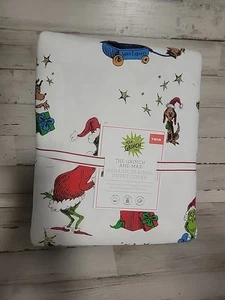 Pottery Barn Kids Grinch & Max Flanell Bio TWIN Bettbezug Weihnachten - Bild 1 von 2