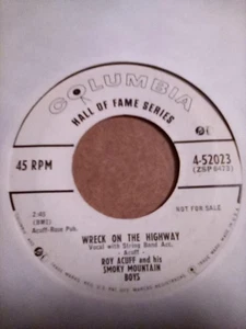 Vintage 50's Country 45/ROY ACUFF on Columbia promo Wreck on the highway - Picture 1 of 1