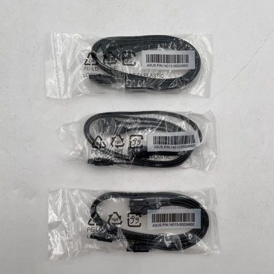 ASUS 6GB/s SATA III DATA SSD Cable 90-degree/Straight 14013-00024900 Pack-6 - Image 1 of 2