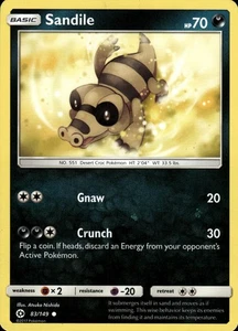 Sandile 83/149 | Sun & Moon - Base Set | Pokemon TCG | English | Common - Picture 1 of 4