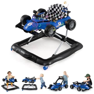 4-in-1 Baby Lauflernwagen mit 3-stufig höhenverstellbarem gepolstertem Sitz Lenkrad - Bild 1 von 10