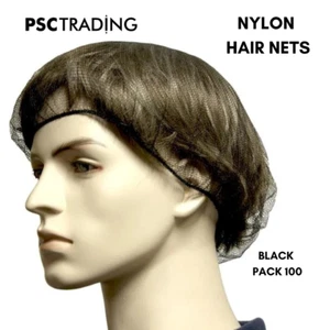Redes para el cabello premium de comida/baile - borde elástico, nailon negro, 100 piezas - Imagen 1 de 2